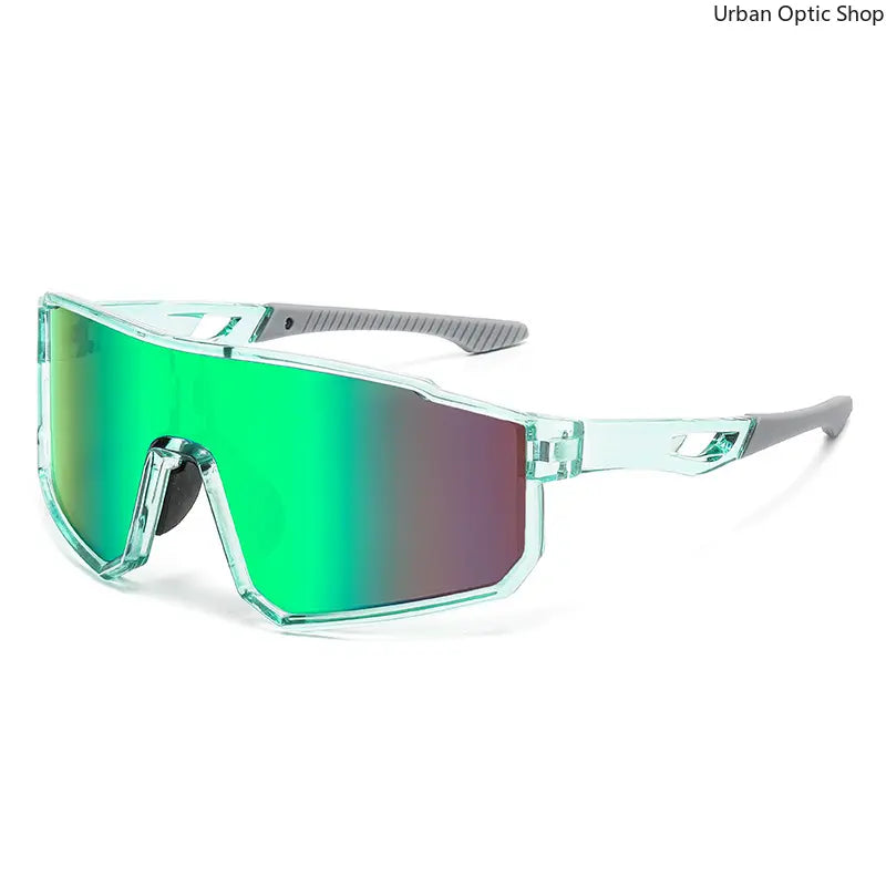 Mirrored Shield Sunglasses – UV400 Windproof Sport Shades (Unisex)