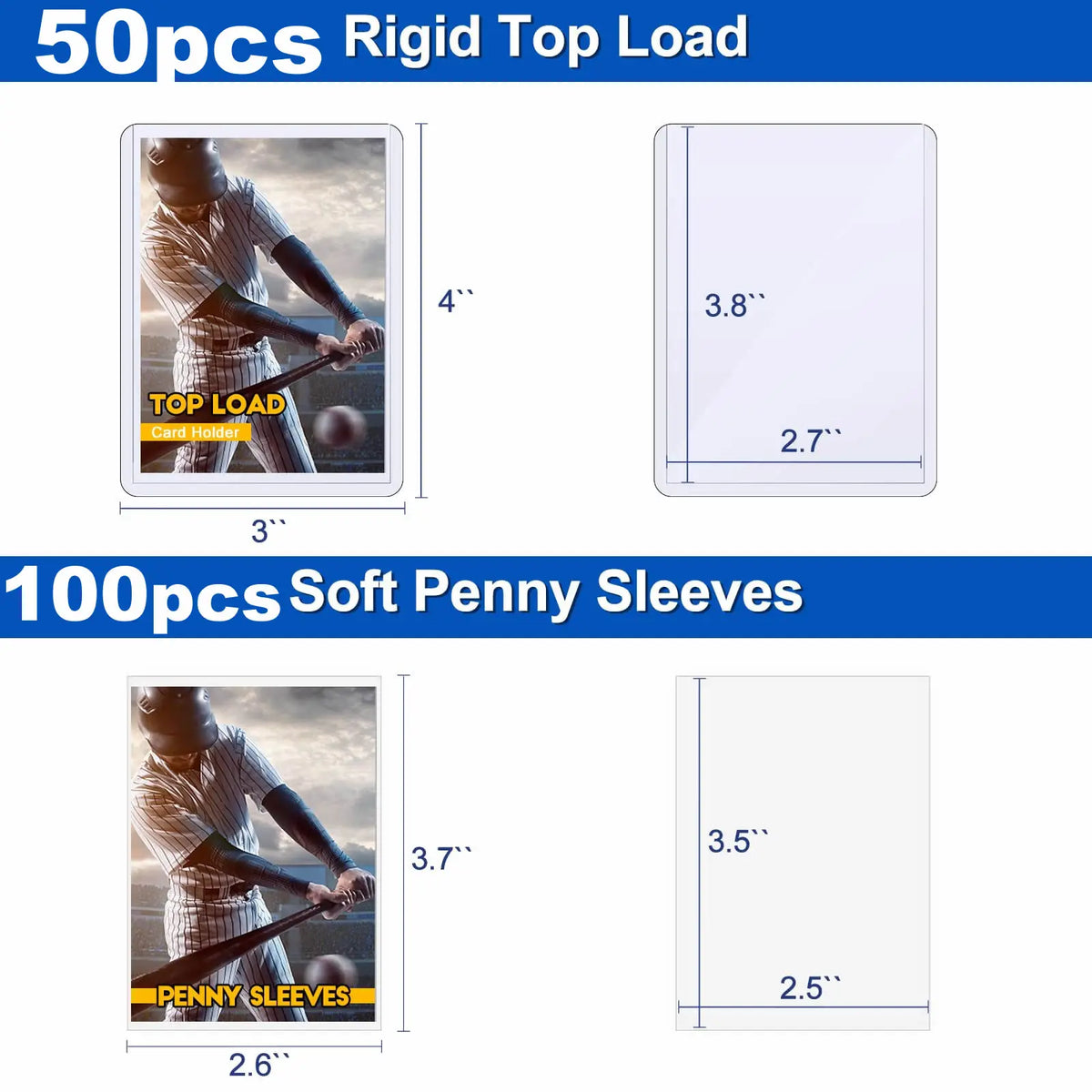 100-600pcs Card Sleeves Hard Soft Card Holder Covered With Protective Filmclear Trading Protectors For Football Sports Game Card
