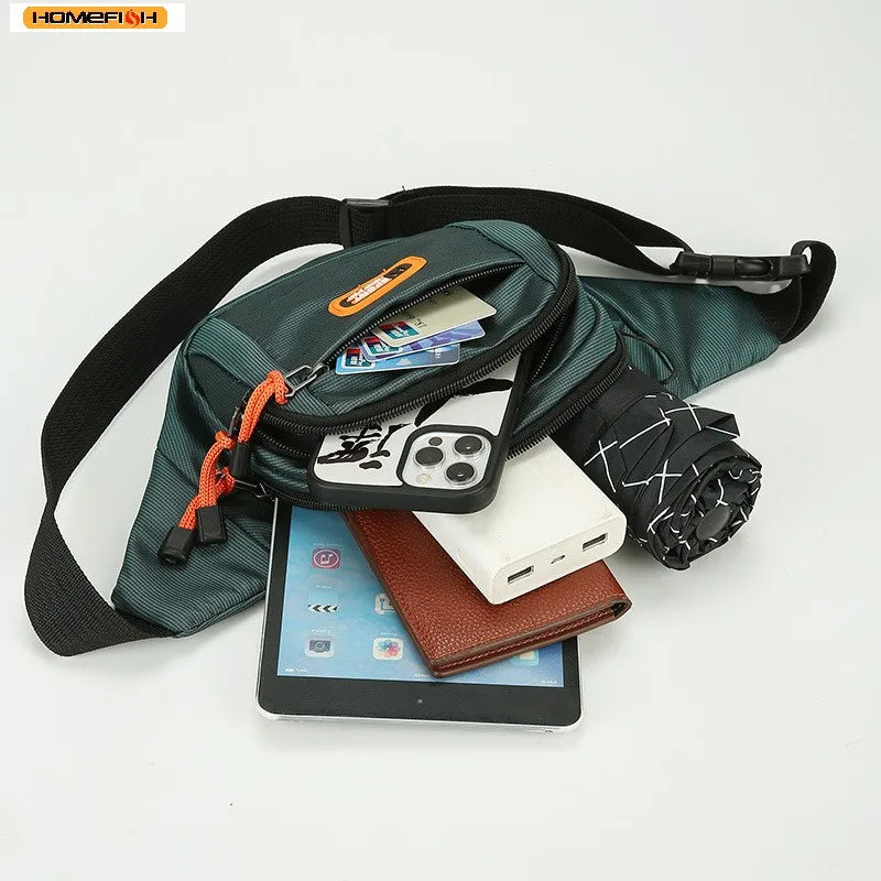 HOMEFISH Large Capacity Waist Bag – Splash-Resistant Oxford Belt Bag