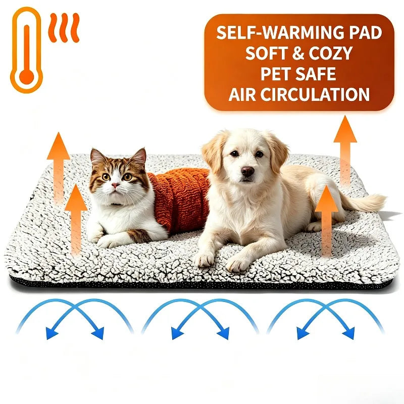 Self-Heating Pet Mat – Thermal Blanket for Cats & Dogs