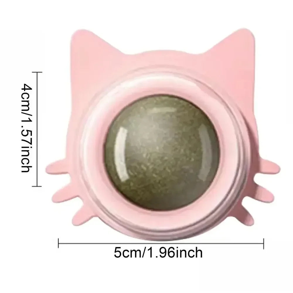 Rotating Catnip Ball Wall Toy for Cats