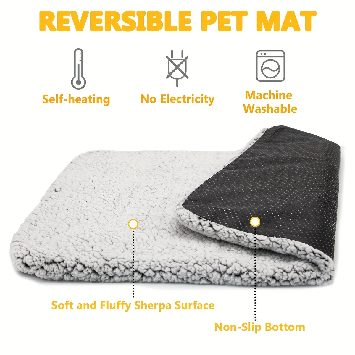 Self-Heating Pet Mat – Thermal Blanket for Cats & Dogs