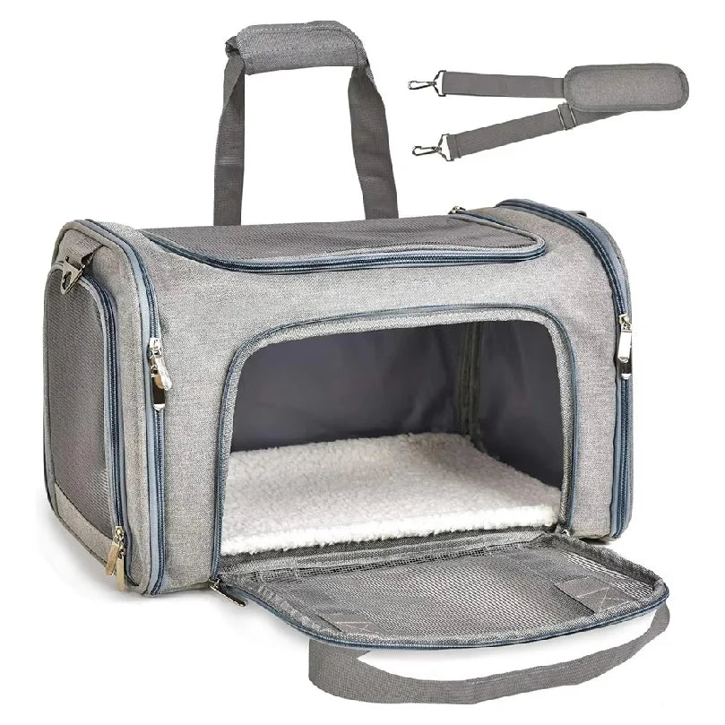 1PC Cat, Dog Carrier for Small Medium Cats Puppies up to 15 Lbs, Collapsible Travel Puppy Carrier
