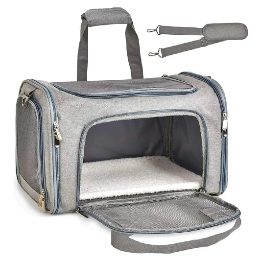 1PC Cat, Dog Carrier for Small Medium Cats Puppies up to 15 Lbs, Collapsible Travel Puppy Carrier