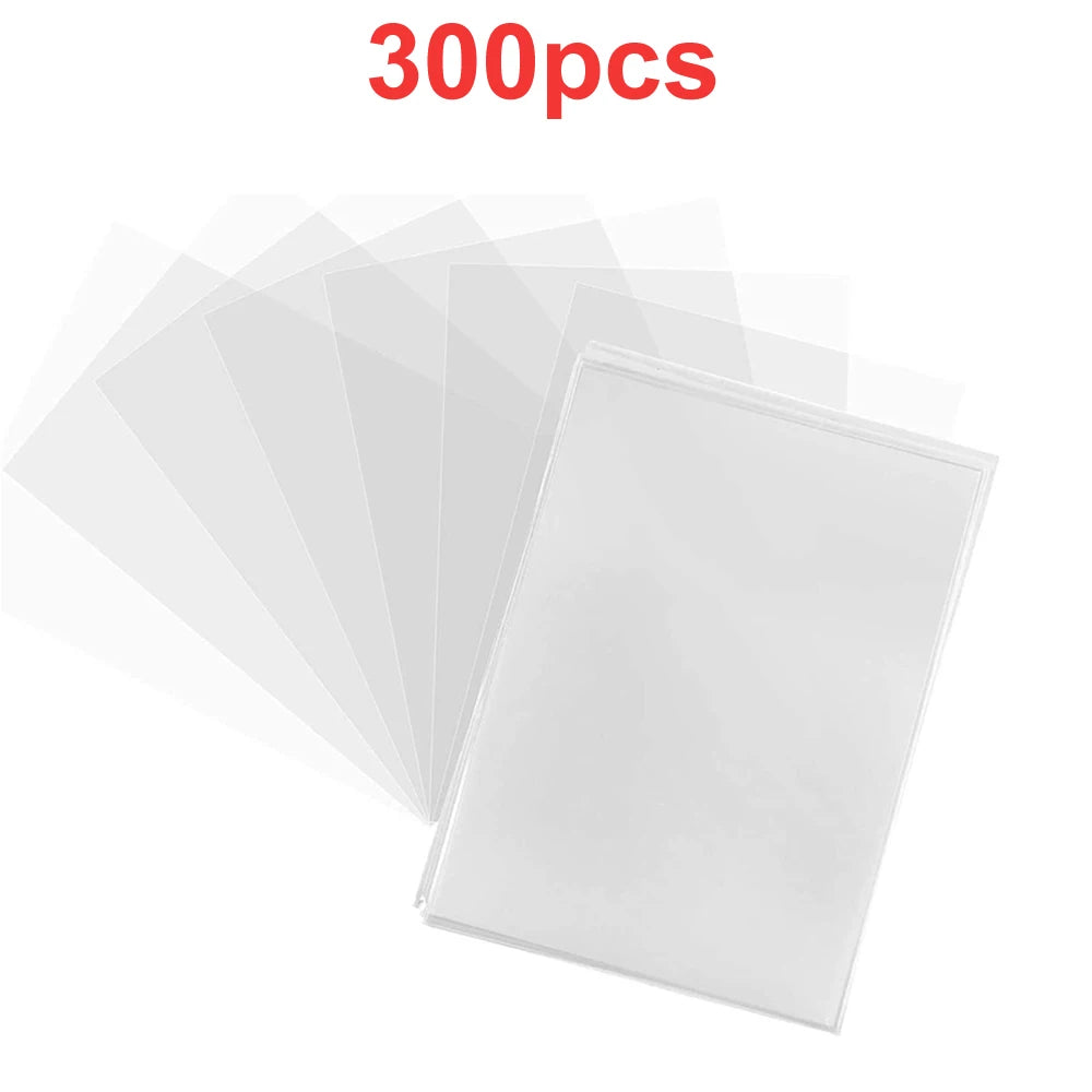 100-600pcs Card Sleeves Hard Soft Card Holder Covered With Protective Filmclear Trading Protectors For Football Sports Game Card