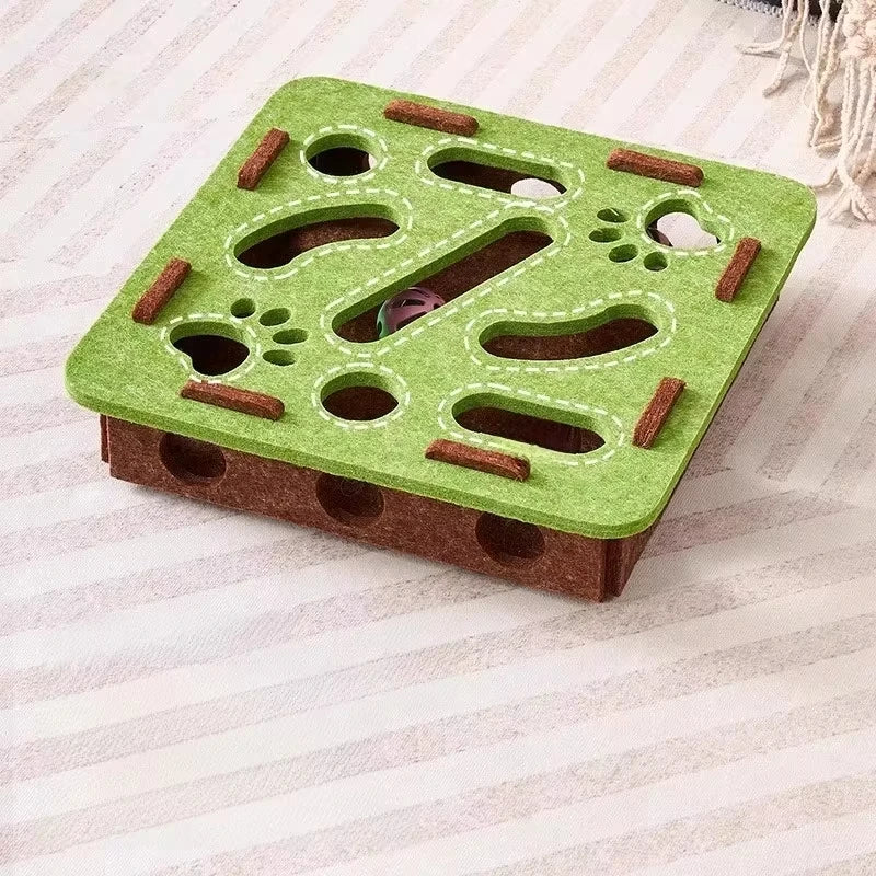 Felt Cat Puzzle Box – Interactive Hunting Toy