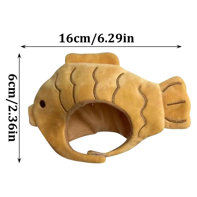 Cute Fish Hat for Cats – Plush Photo Costume