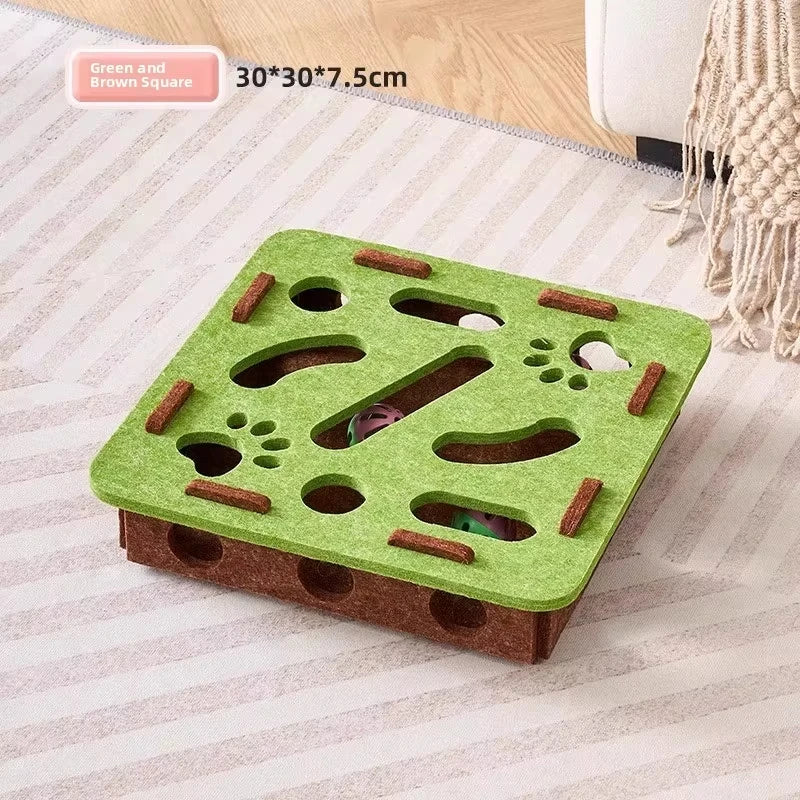Felt Cat Puzzle Box – Interactive Hunting Toy