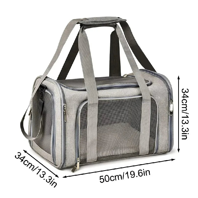 1PC Cat, Dog Carrier for Small Medium Cats Puppies up to 15 Lbs, Collapsible Travel Puppy Carrier