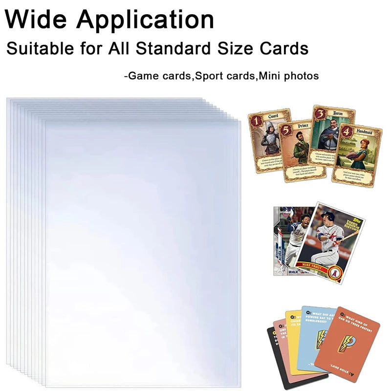 100-600pcs Card Sleeves Hard Soft Card Holder Covered With Protective Filmclear Trading Protectors For Football Sports Game Card
