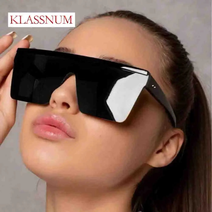 Oversized Square Sunglasses – UV400 Retro Gradient Fashion Shades
