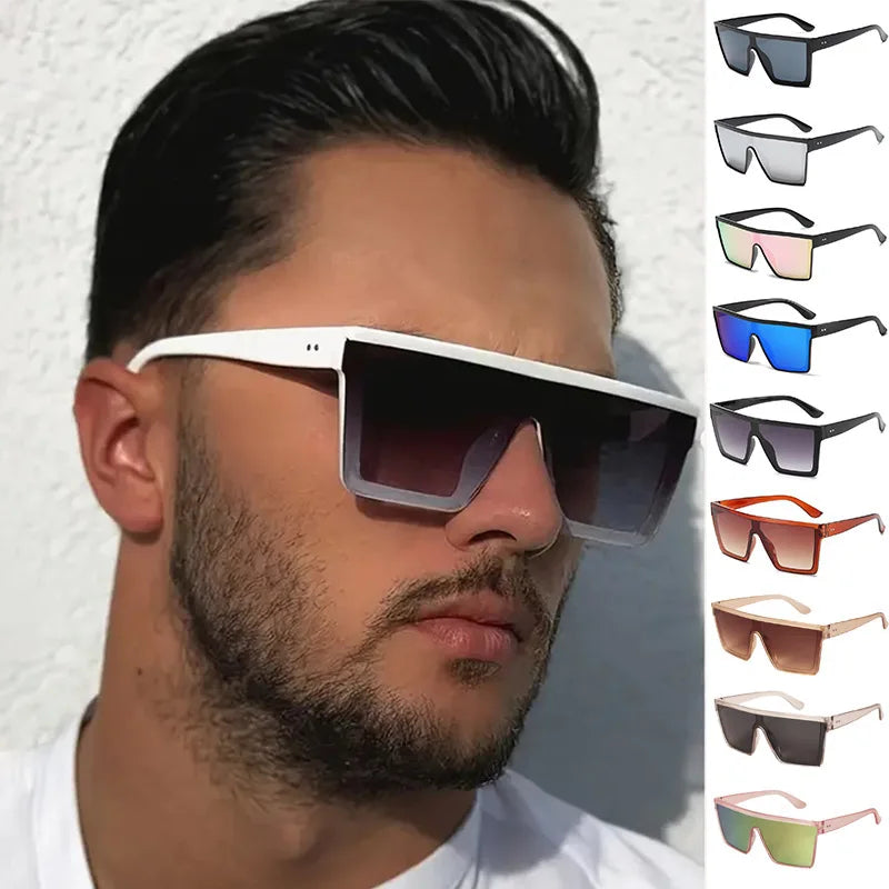 Oversized Square Sunglasses – UV400 Retro Gradient Fashion Shades