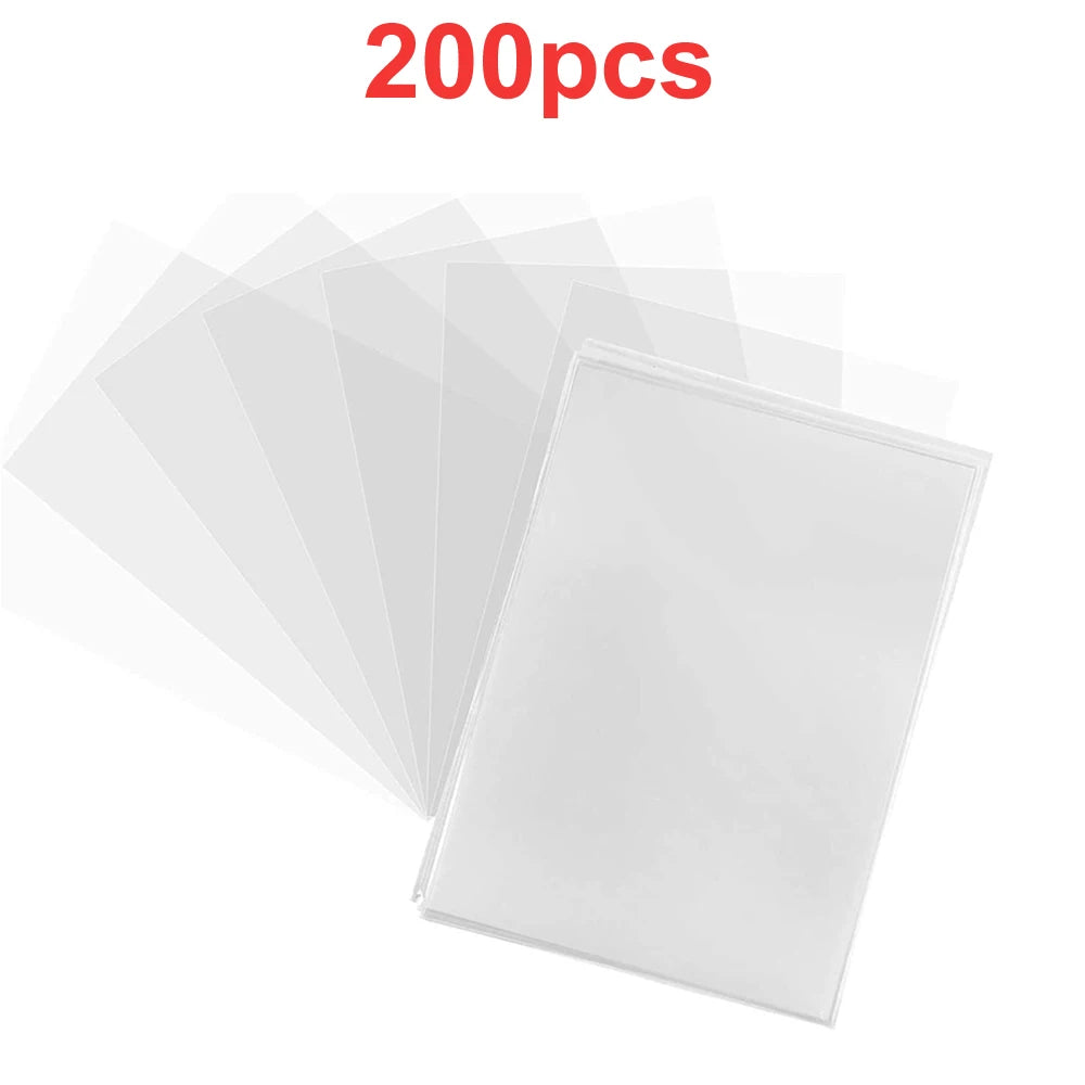 100-600pcs Card Sleeves Hard Soft Card Holder Covered With Protective Filmclear Trading Protectors For Football Sports Game Card