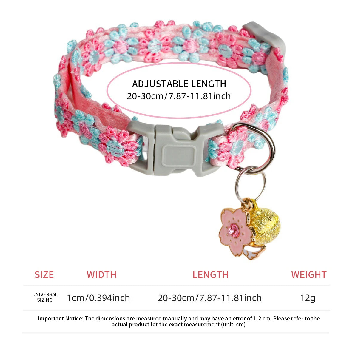 1Piece Adjustable Cat Collar With Pendant Lace Pet Collar Suitable For Small Cats and Dogs Cat Collar Personalized Accessories