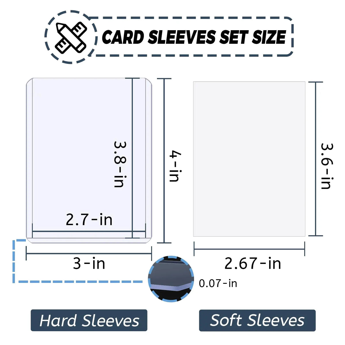 100-600pcs Card Sleeves Hard Soft Card Holder Covered With Protective Filmclear Trading Protectors For Football Sports Game Card