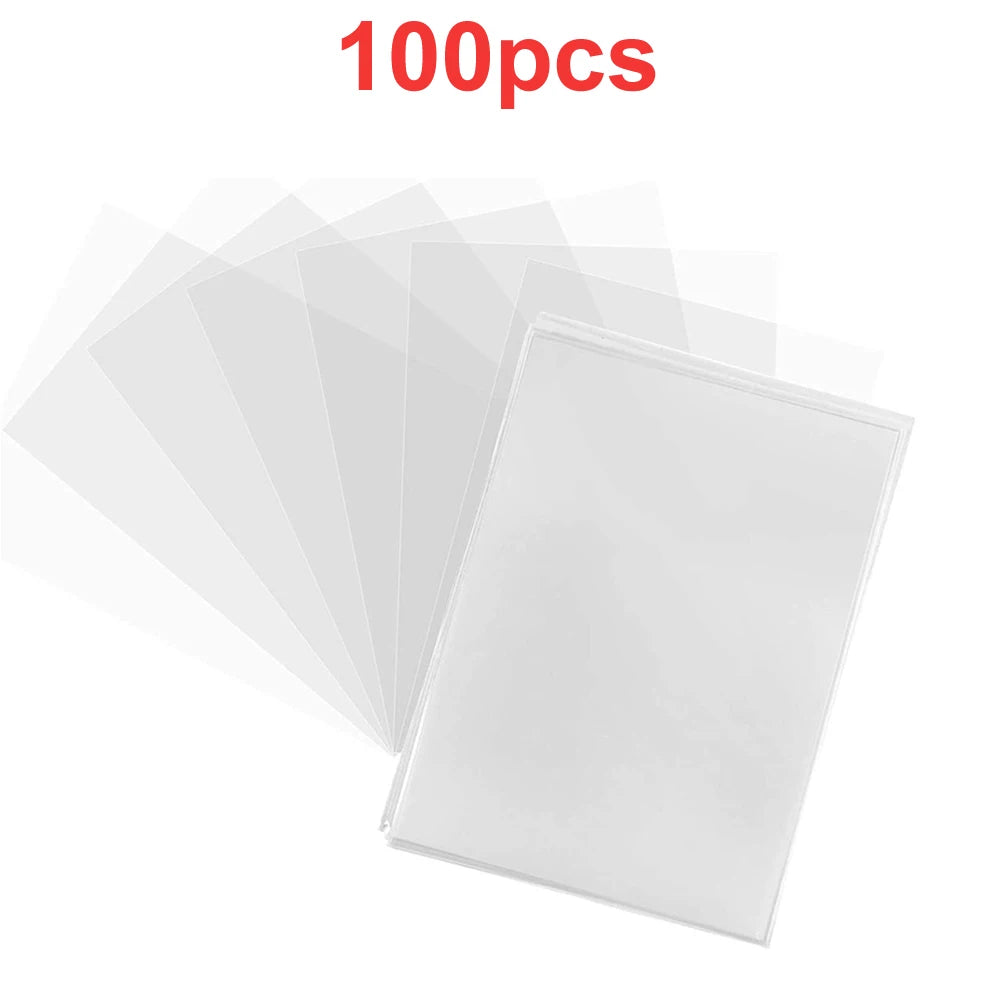 100-600pcs Card Sleeves Hard Soft Card Holder Covered With Protective Filmclear Trading Protectors For Football Sports Game Card