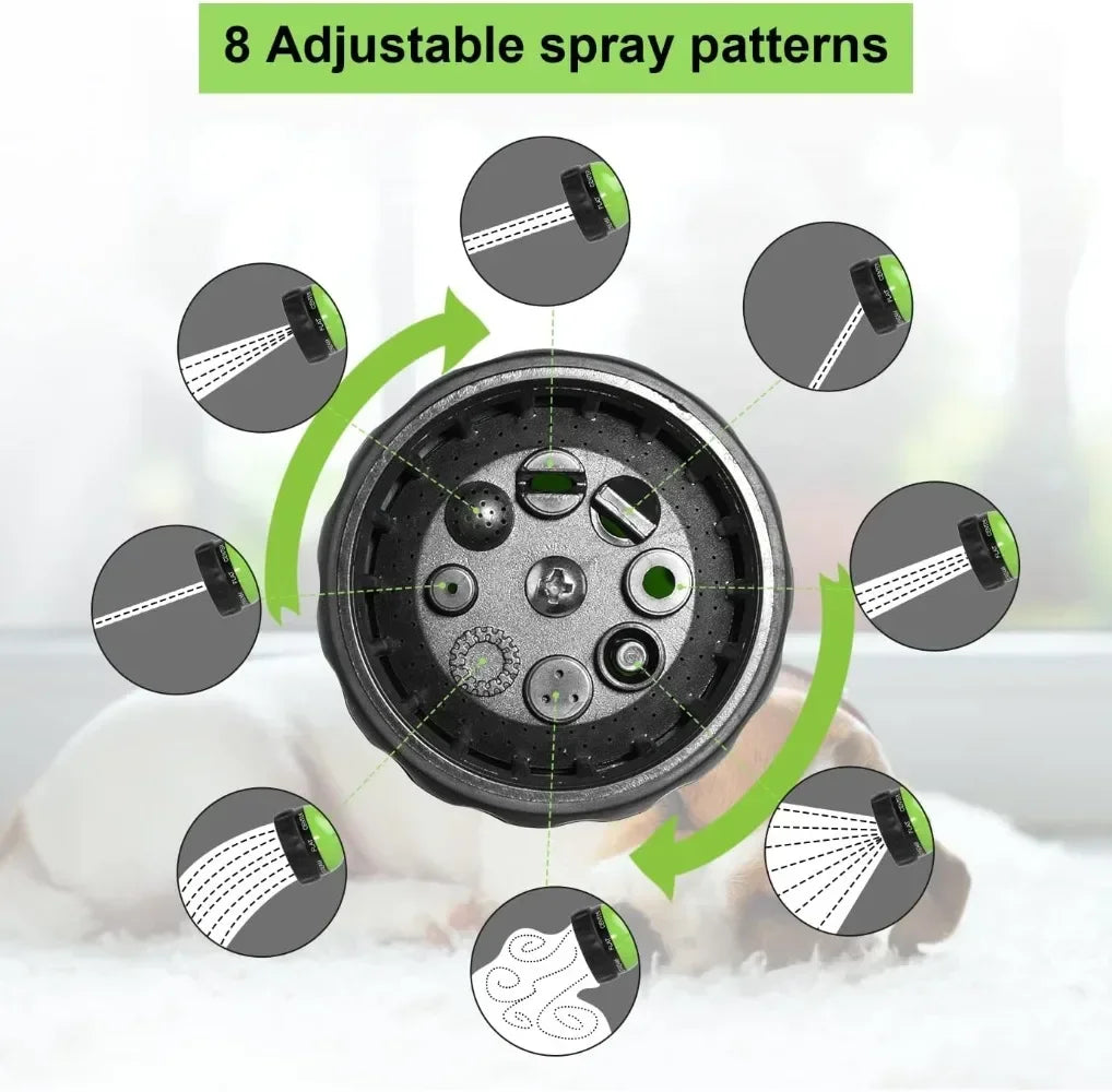 8-in-1 Pet Shower Sprayer & Foam Hose Nozzle