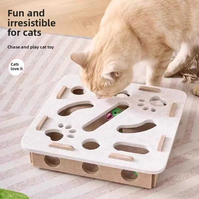 Felt Cat Puzzle Box – Interactive Hunting Toy