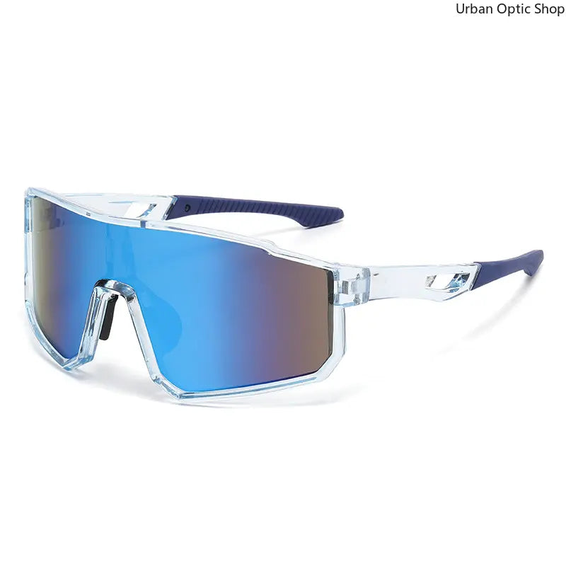 Mirrored Shield Sunglasses – UV400 Windproof Sport Shades (Unisex)